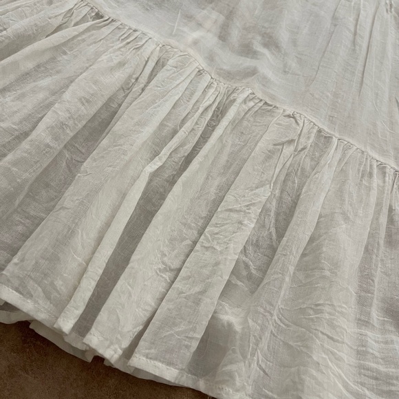 Free People Lace Sheer Tunic Top Pintuck Button Back M - Picture 7 of 16